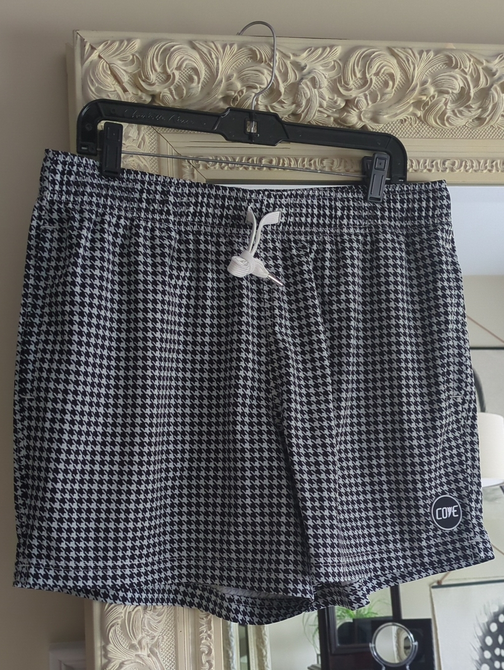 Cove Black & White Houndstooth Shorts